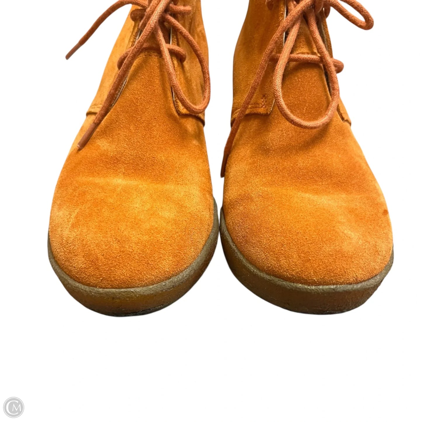 Boots Ankle Heels By Clarks In Orange, Size: 8.5