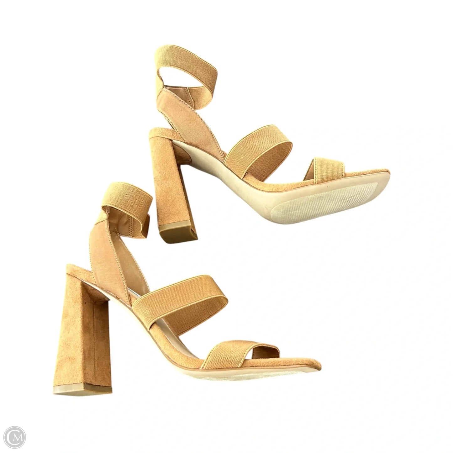 Sandals Heels Block By Steve Madden In Brown, Size: 7.5