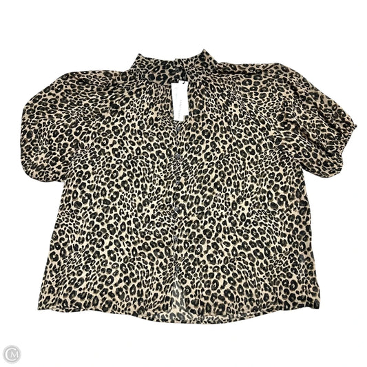 Blouse Short Sleeve By Sanctuary In Animal Print, Size: Xl