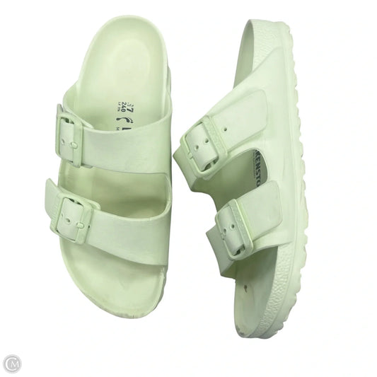 Sandals Flats By Birkenstock In Green, Size: 6