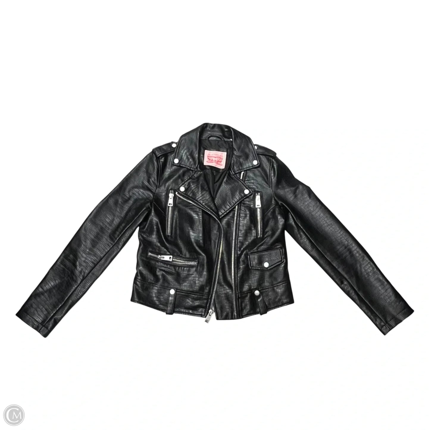 Jacket Moto By Levis In Black, Size: S