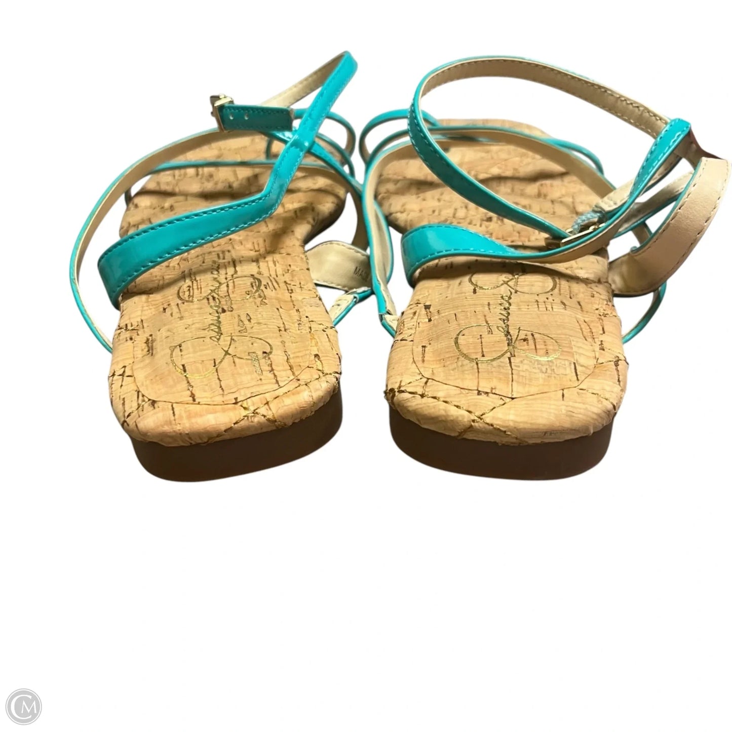 Sandals Flats By Jessica Simpson In Aqua, Size: 9.5