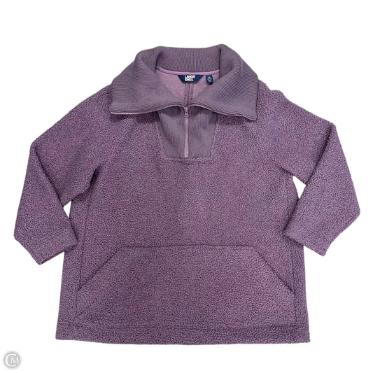 Jacket Faux Fur & Sherpa By Lands End In Purple, Size: 1x