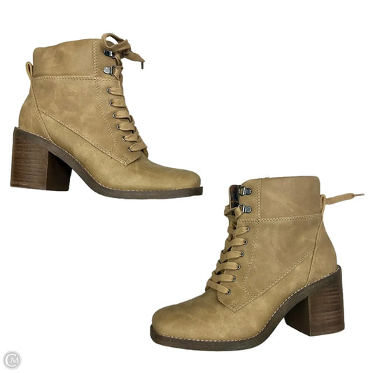 Boots Ankle Heels By Crown Vintage In Brown & Green, Size: 10