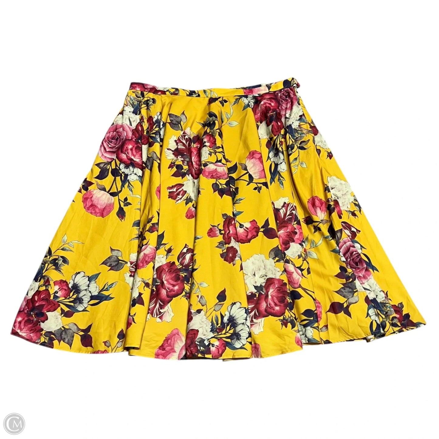 Skirt Midi By Modcloth In Red & Yellow, Size: Xl