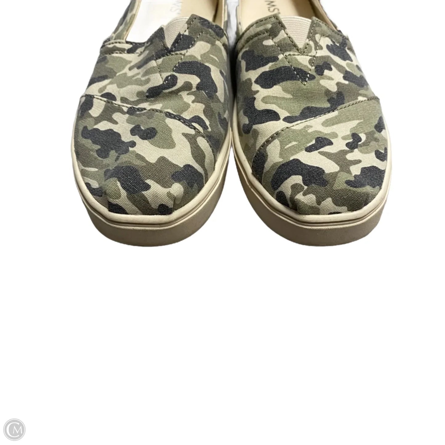 Shoes Sneakers By Toms In Camouflage Print, Size: 7.5