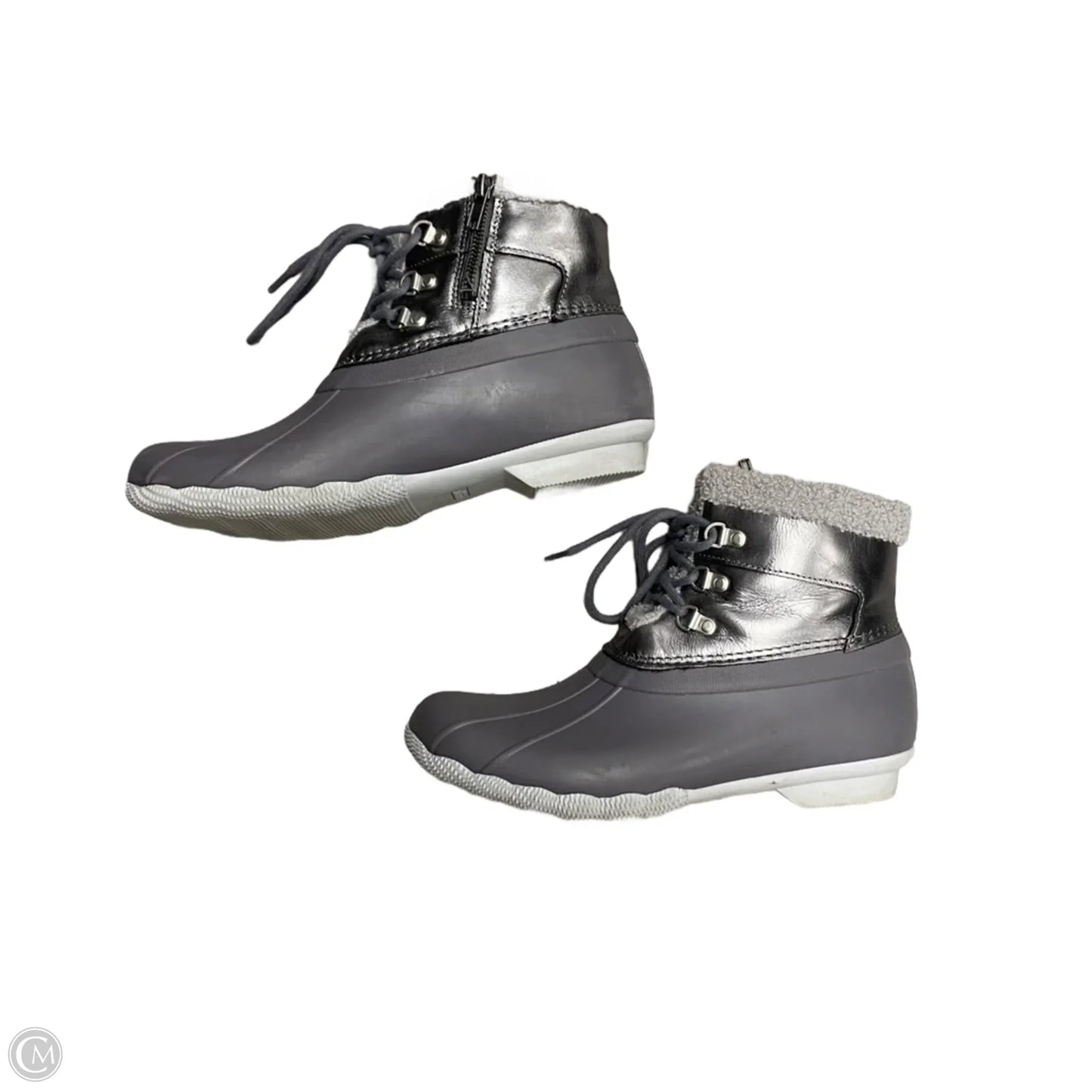 Boots Rain By Sperry In Grey & Silver, Size: 8