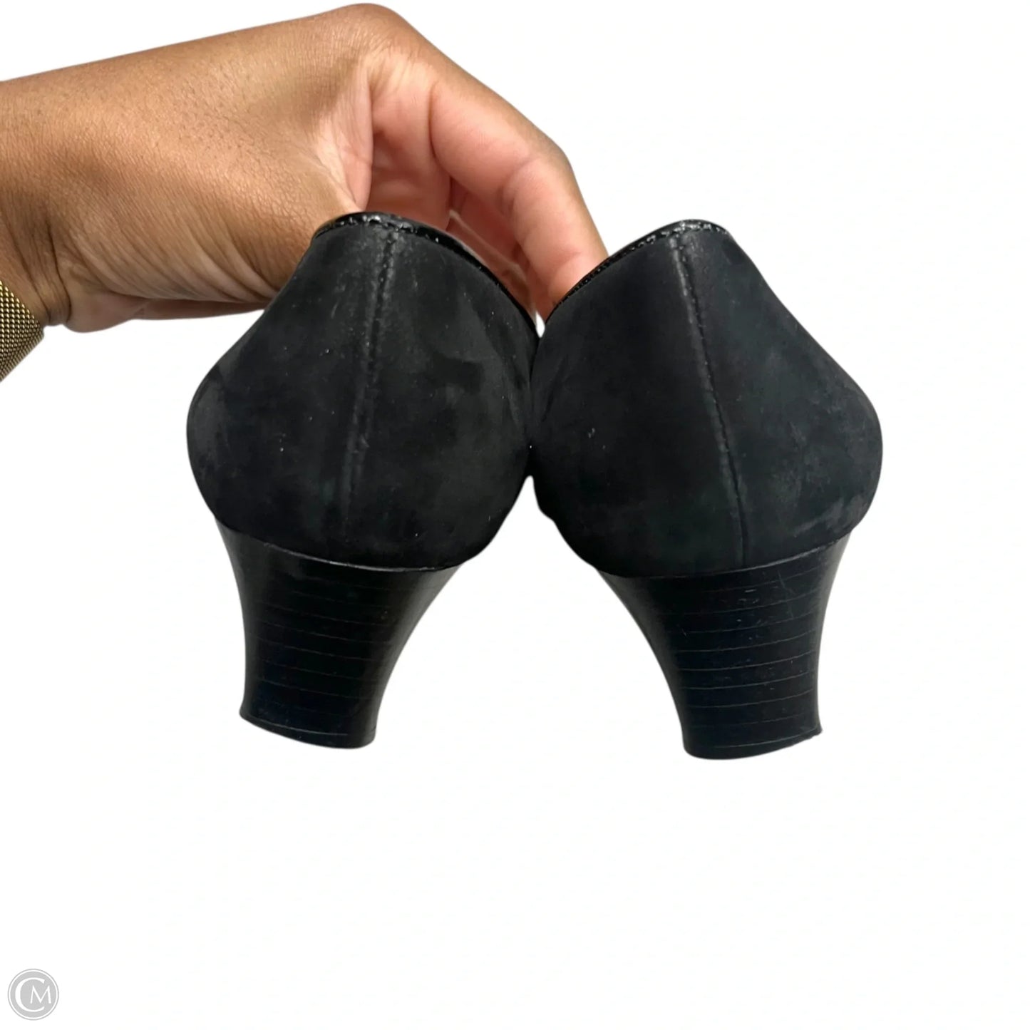 Shoes Luxury Designer By Salvatore Ferragamo In Black, Size: 7