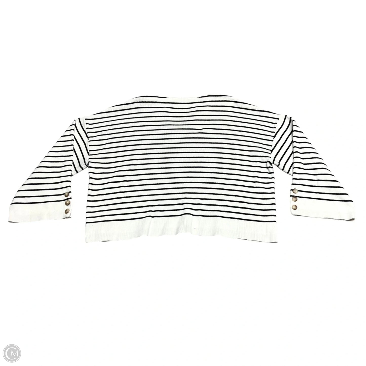 Top Long Sleeve By Loft In Blue & White, Size: Xl