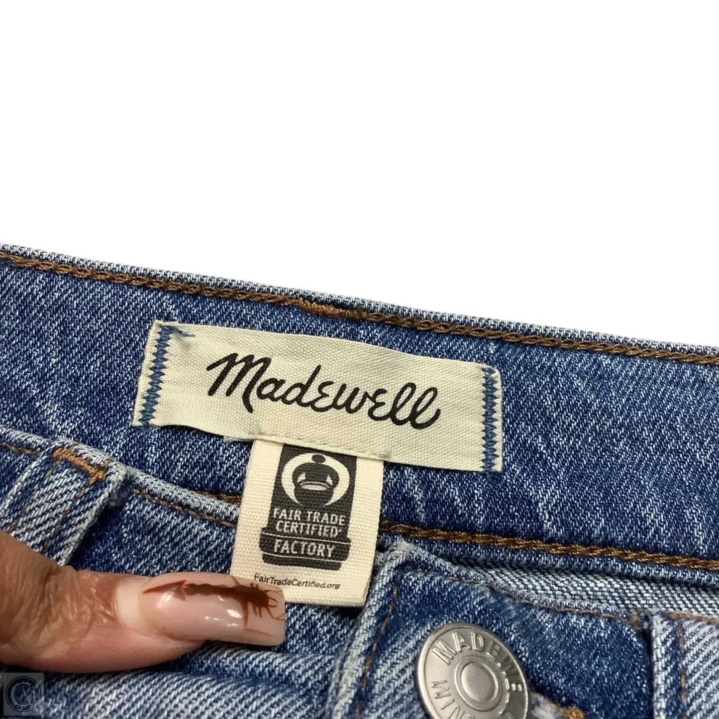 Jeans Straight By Madewell In Blue Denim, Size: 0