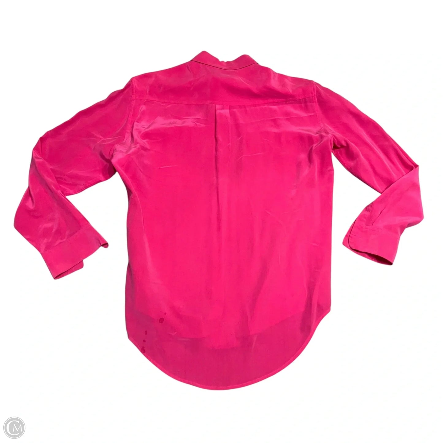 Top Long Sleeve By Equipment In Pink, Size: M