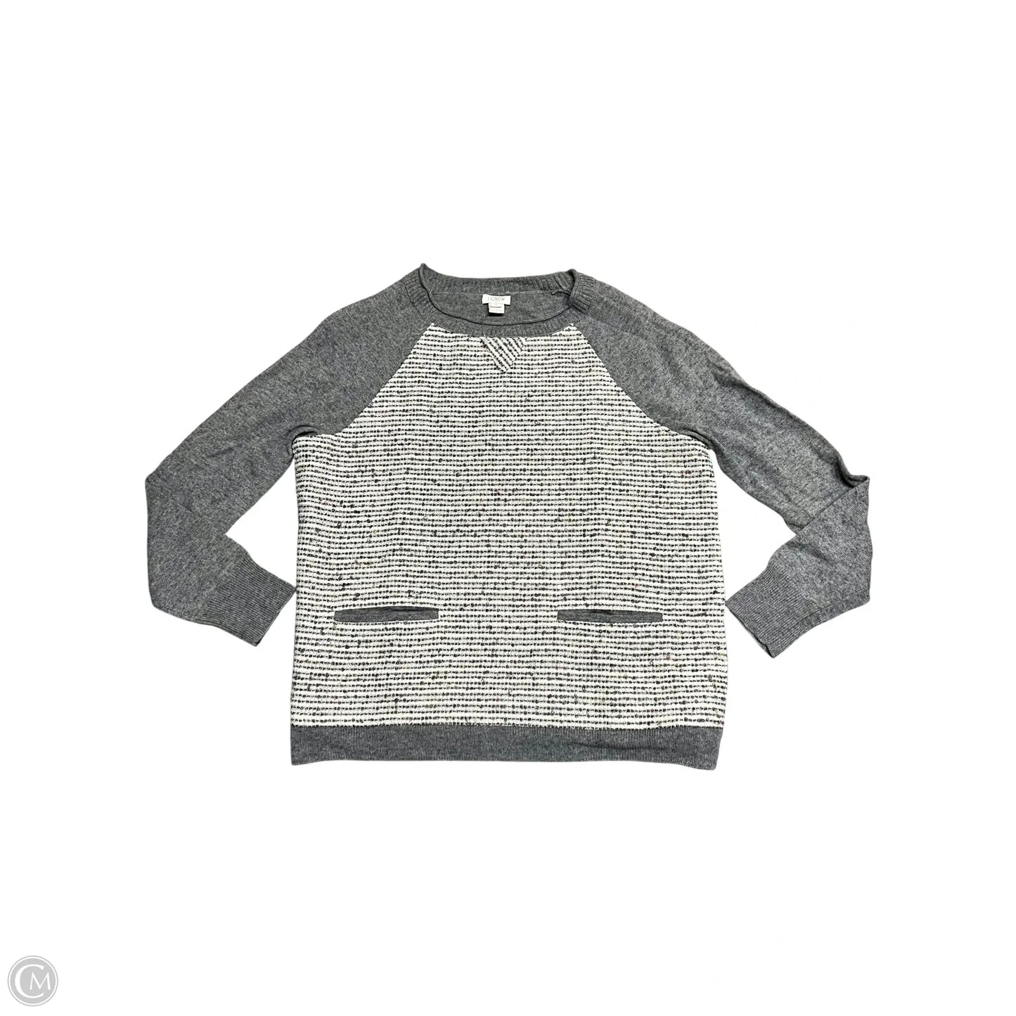 Sweater By J. Crew In Grey & White, Size: S