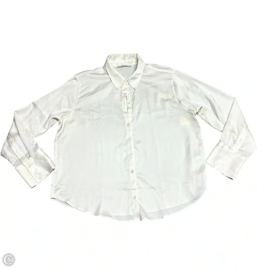 Top Long Sleeve By Abercrombie And Fitch In Cream, Size: L