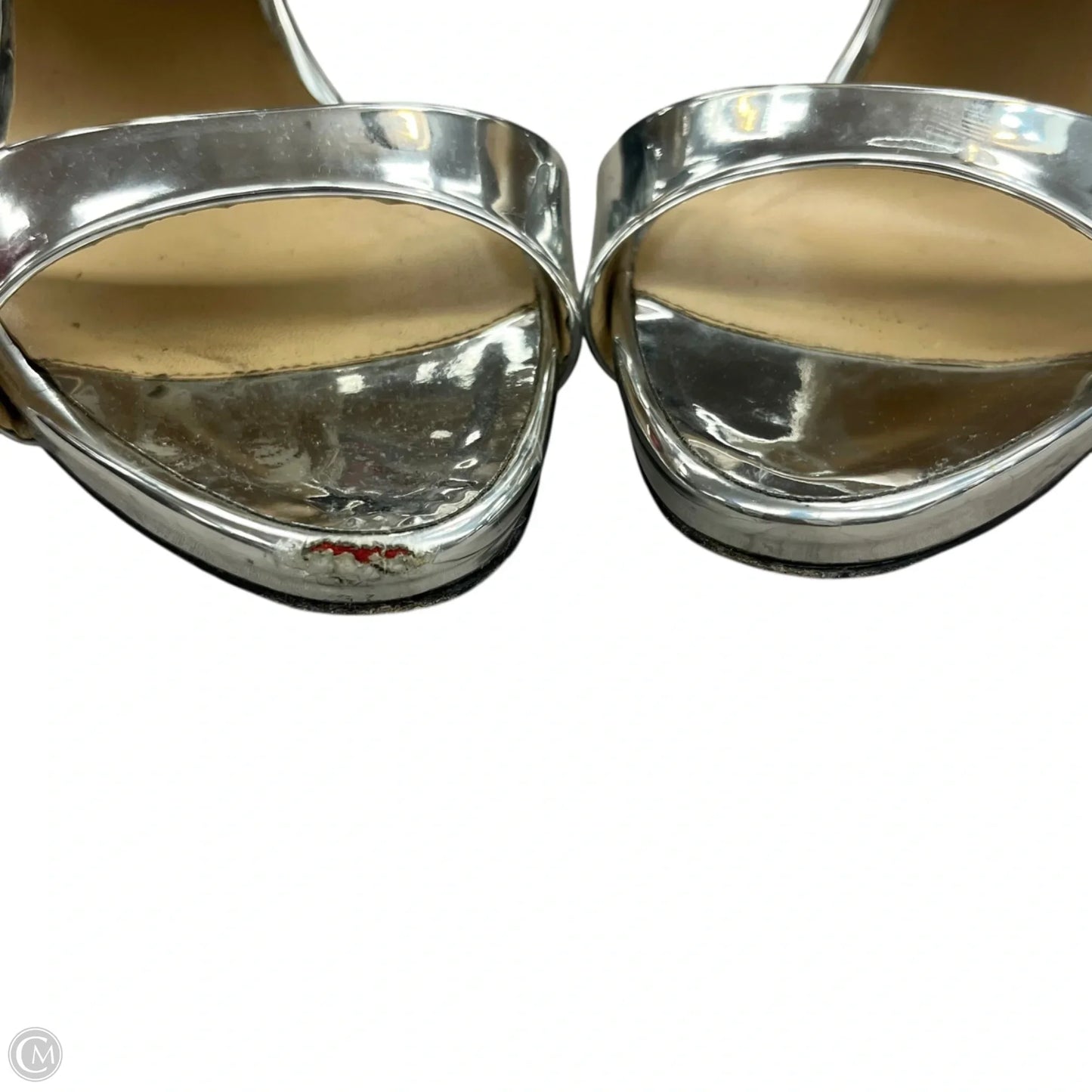 Sandals Designer By Giuseppe Zanotti In Silver, Size: 8.5