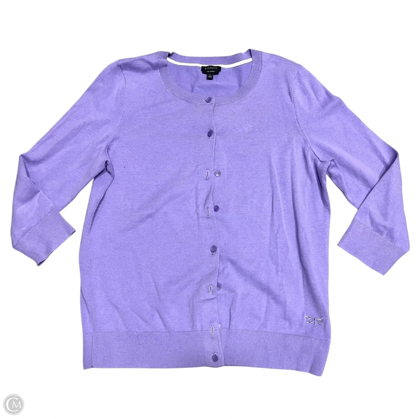 Cardigan By Talbots In Purple, Size: L