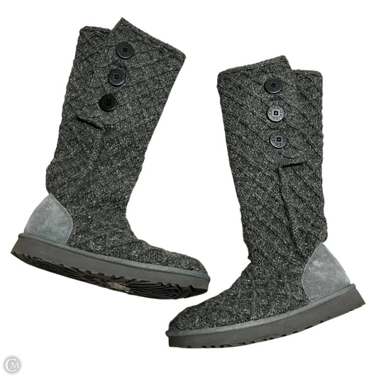 Boots Designer By Ugg In Grey, Size: 9
