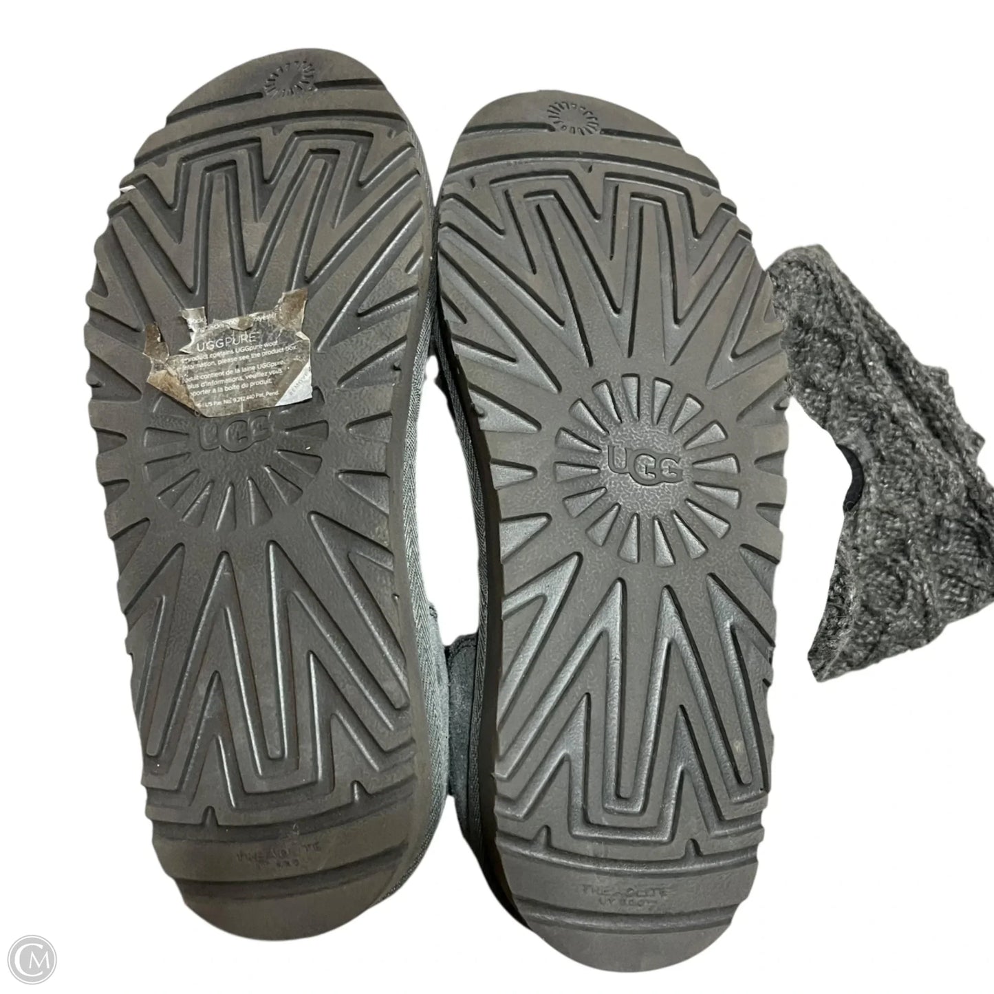 Boots Designer By Ugg In Grey, Size: 9