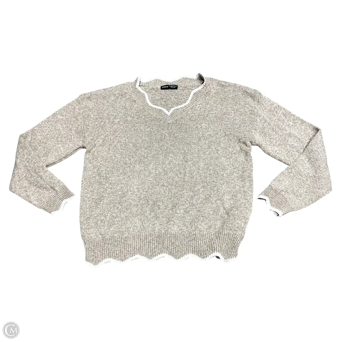 Sweater By Shein In Cream & Tan, Size: L