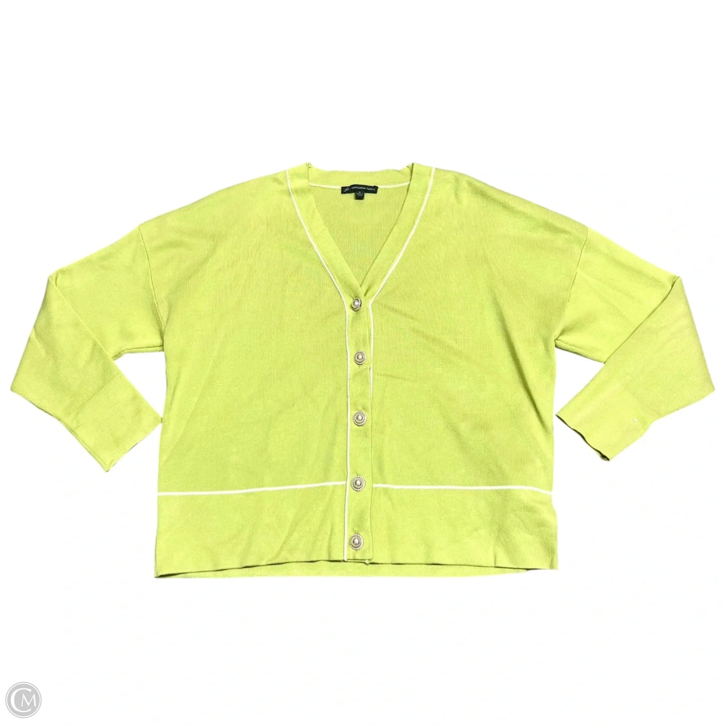Sweater Cardigan By Adrianna Papell In Green, Size: S