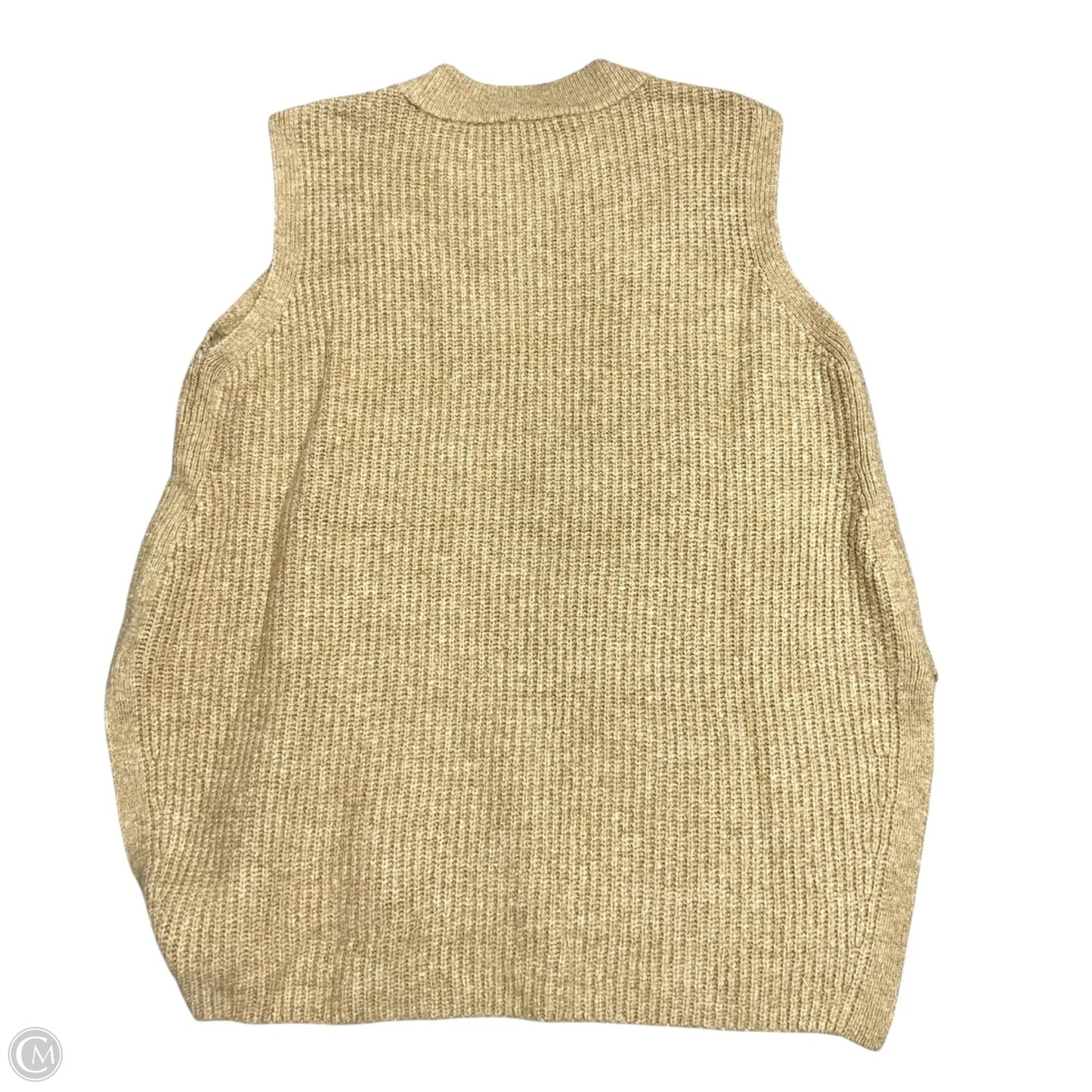 Sweater Short Sleeve By Cece In Tan, Size: L