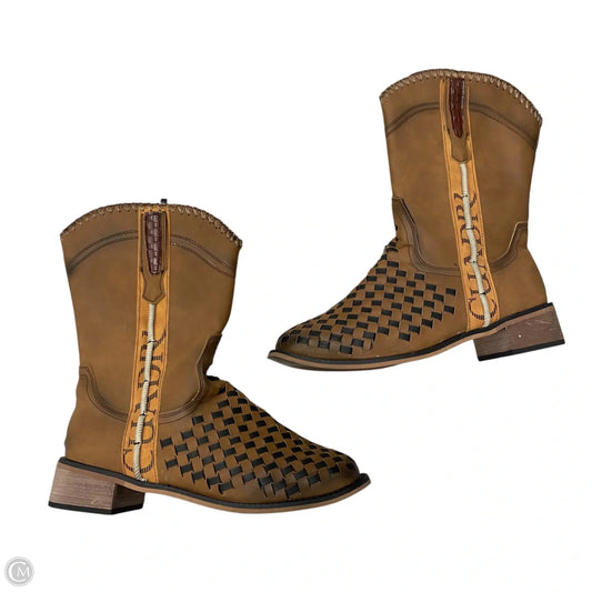 Boots Western By Cuadra In Brown & Cream, Size: 13