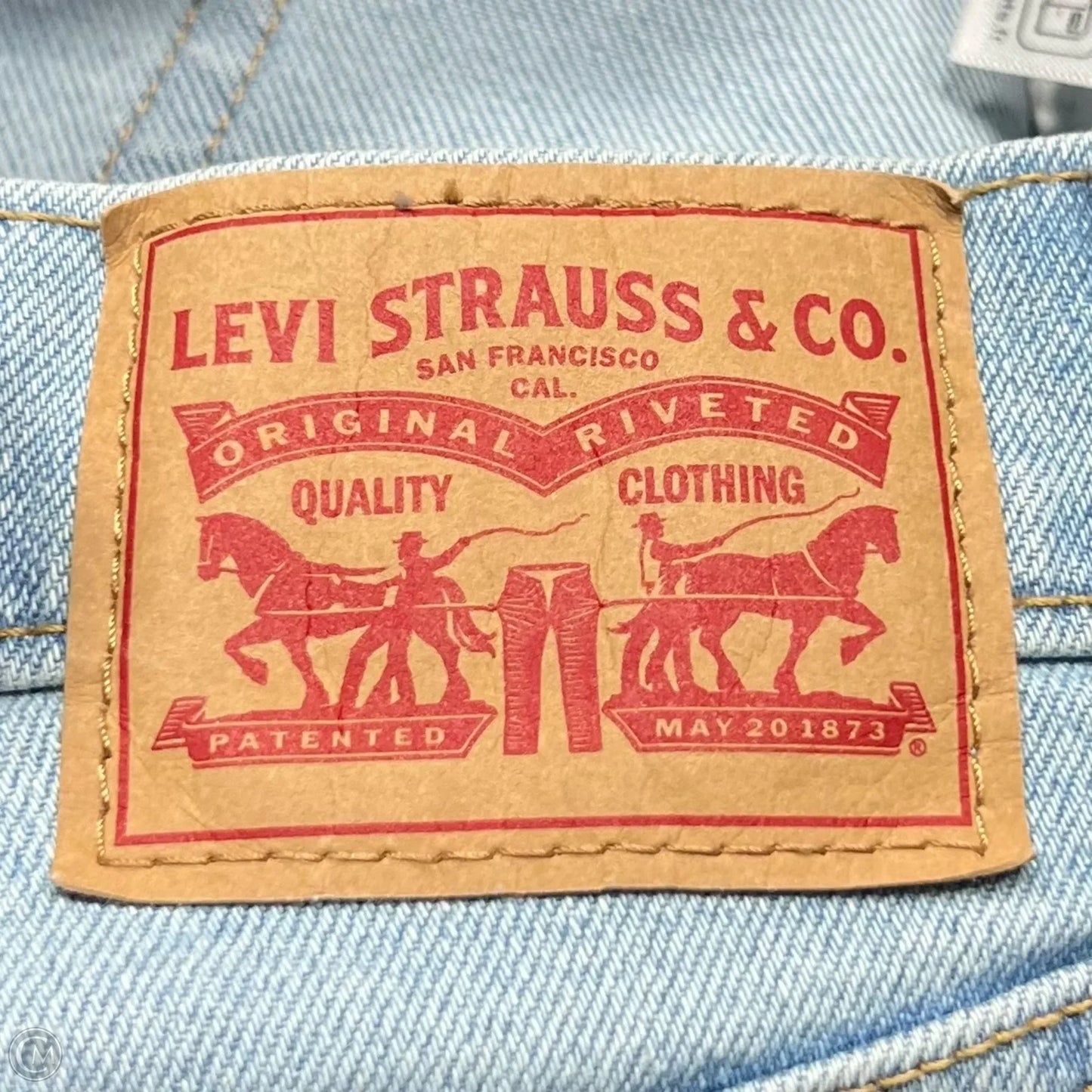 Jeans Straight By Levis In Blue Denim, Size: 2