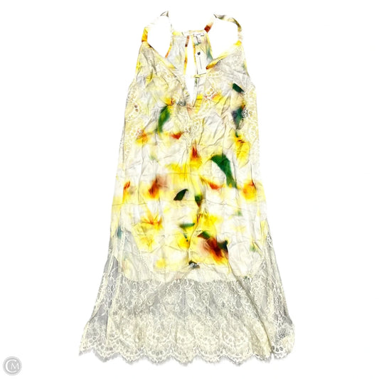 Dress Casual Short By Anthropologie In Green & Yellow, Size: M