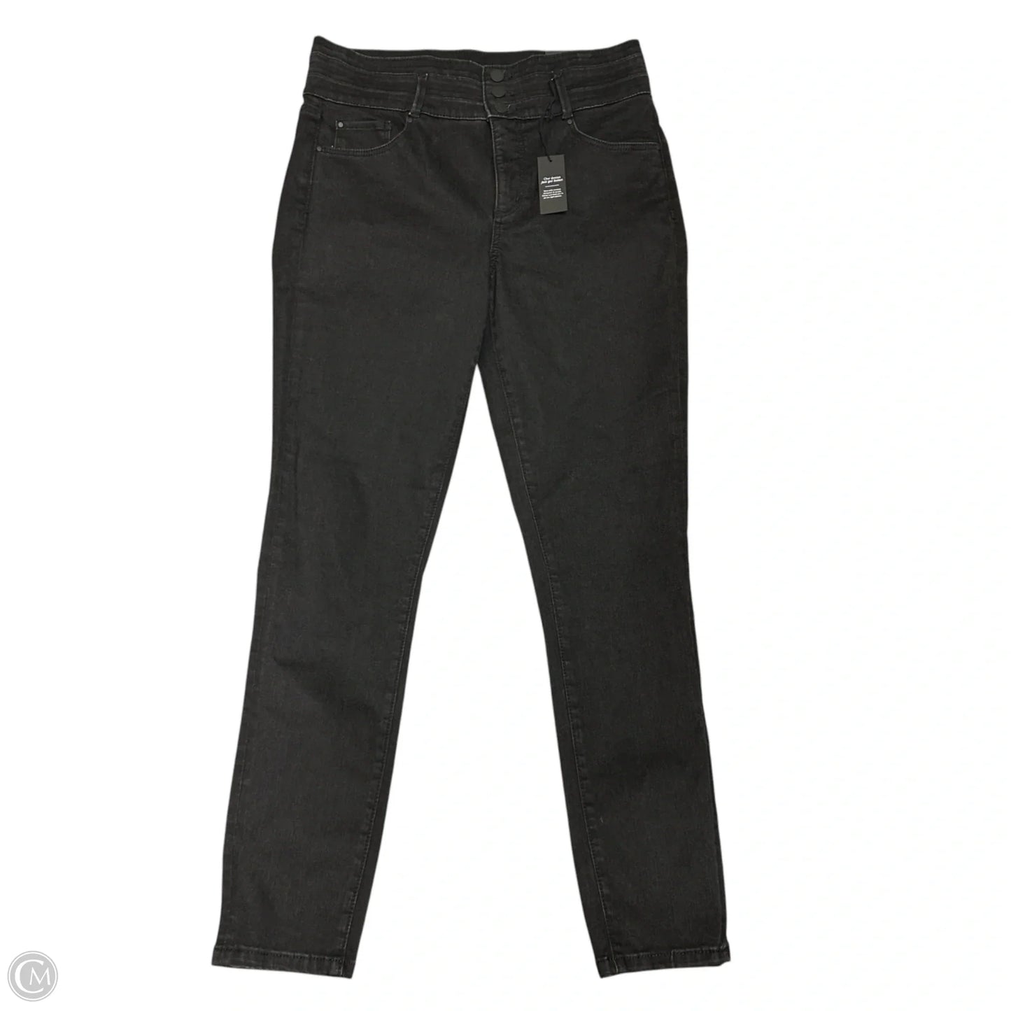 Jeans Skinny By Ann Taylor In Black Denim, Size: 10