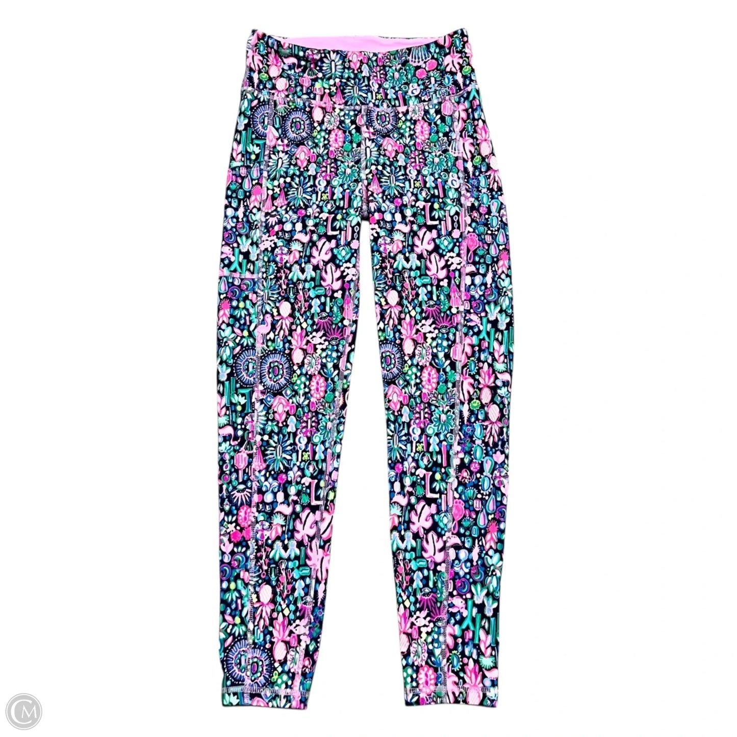 Pants Designer By Lilly Pulitzer In Green & Pink, Size: S
