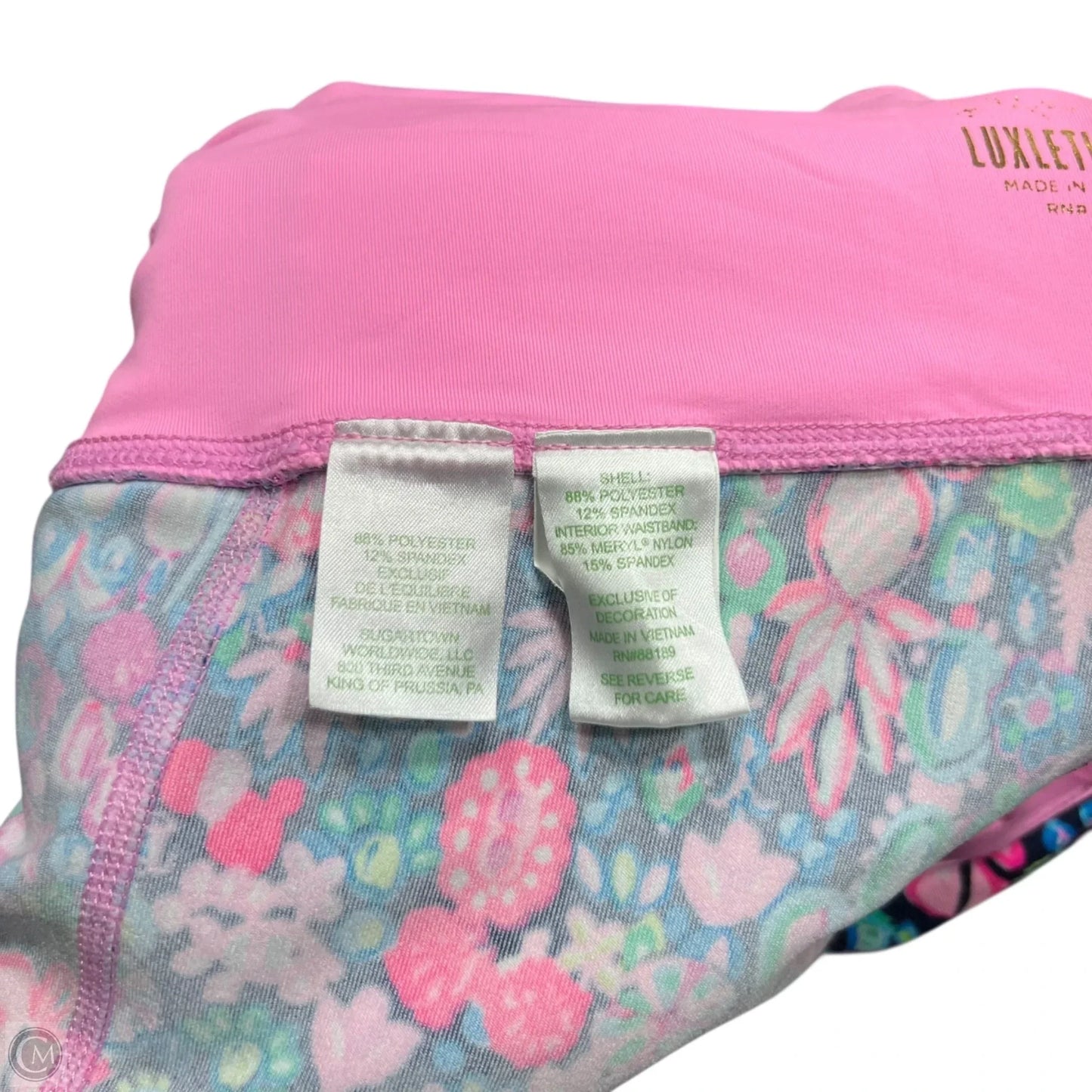 Pants Designer By Lilly Pulitzer In Green & Pink, Size: S