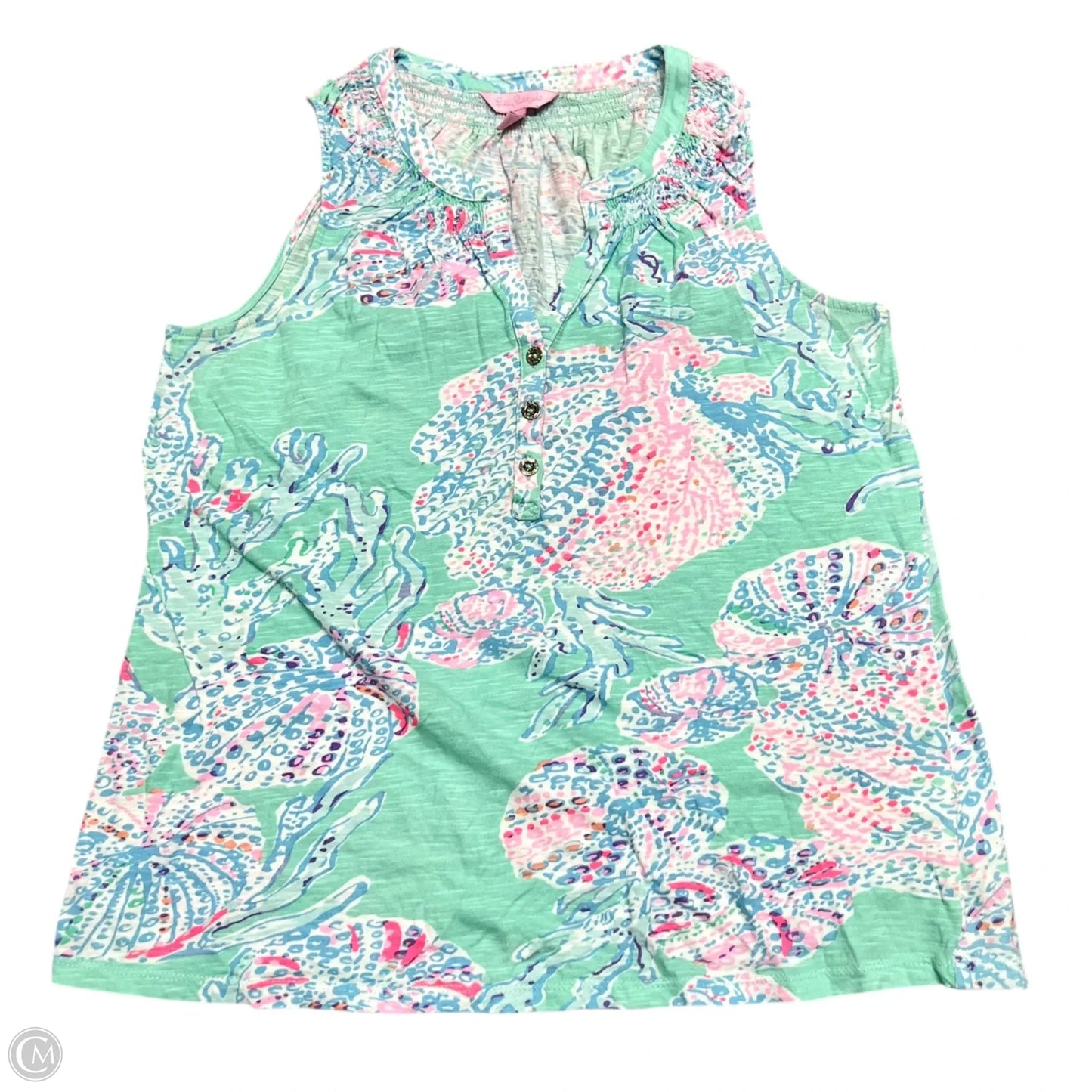 Tank Top Designer By Lilly Pulitzer In Teal, Size: S