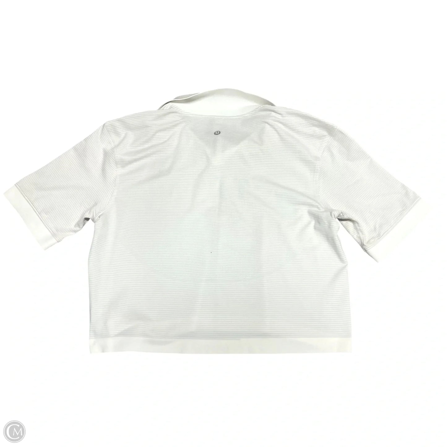 Athletic Top Short Sleeve By Lululemon In Cream, Size: M