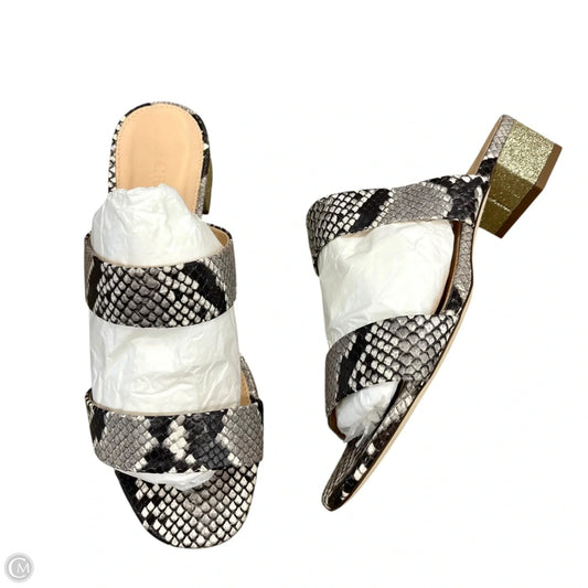 Sandals Heels Platform By J. Crew In Snakeskin Print, Size: 8