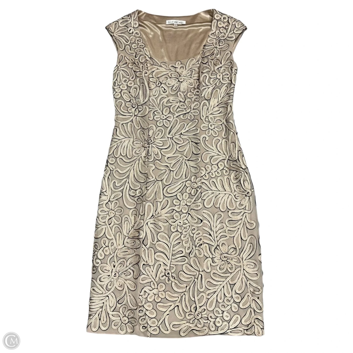 Dress Party Midi By SueWong In Tan, Size: 2