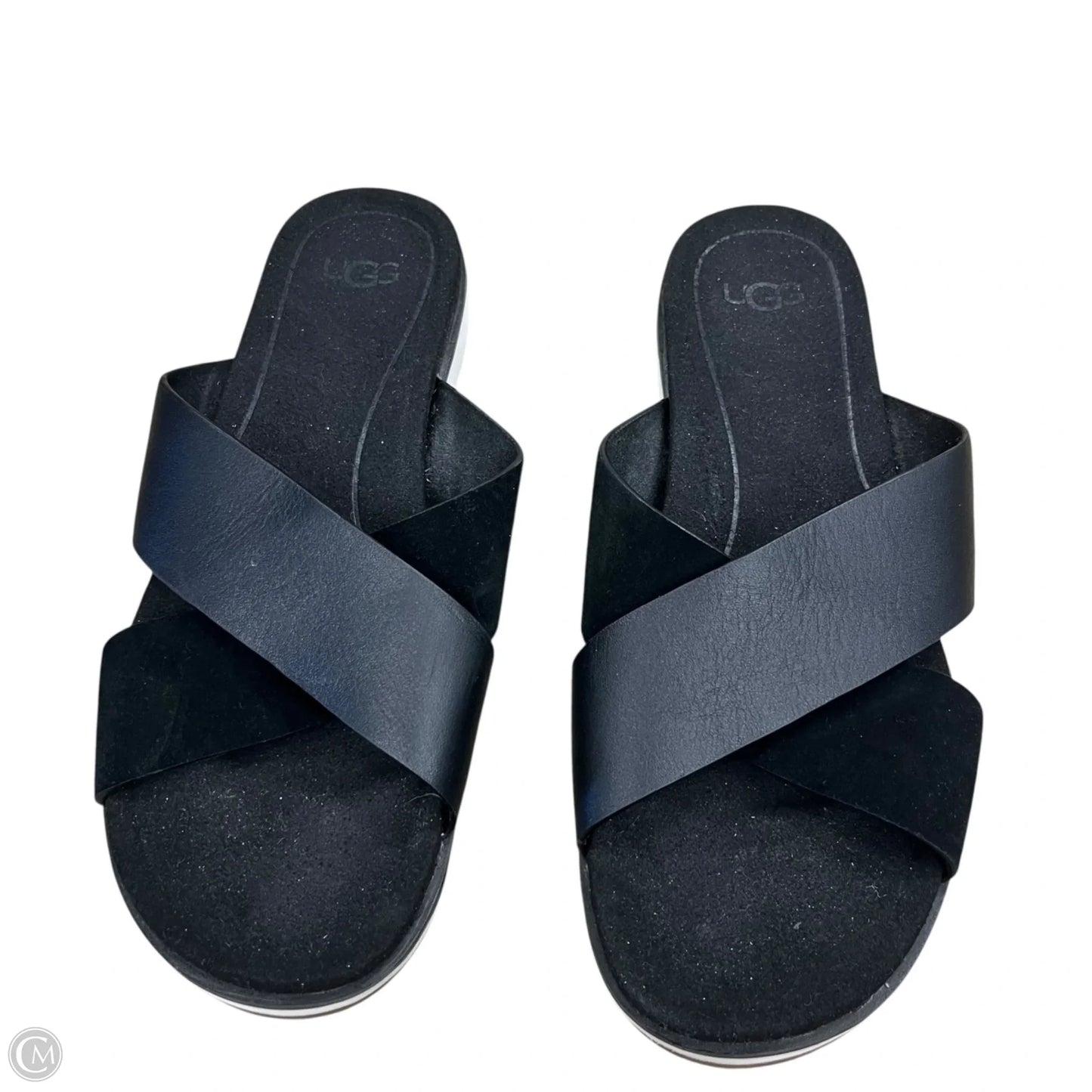 Sandals Designer By Ugg In Black, Size: 7