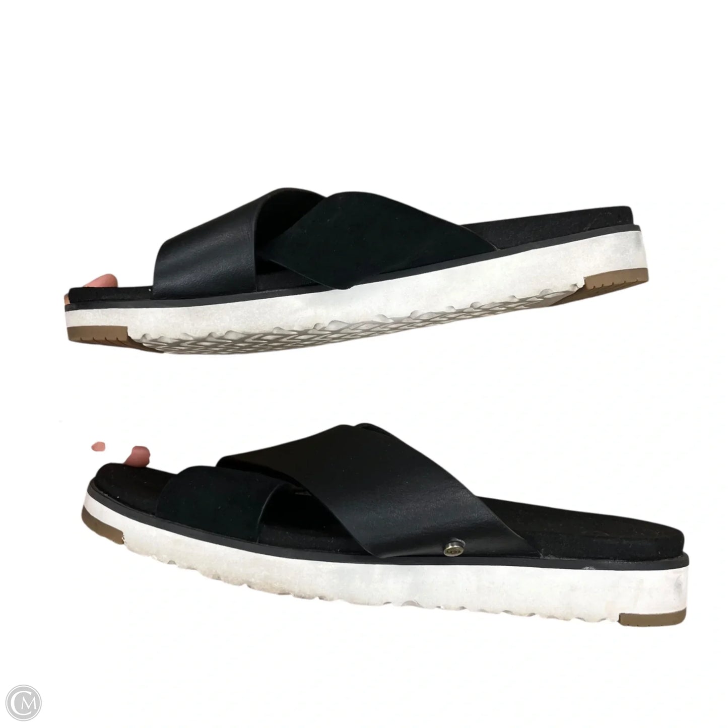 Sandals Designer By Ugg In Black, Size: 7