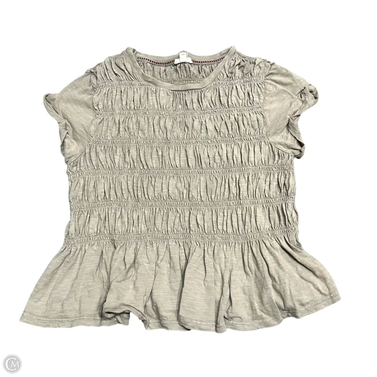 Top Short Sleeve By Pilcro In Taupe, Size: S