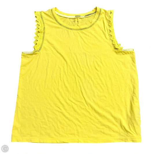 Top Sleeveless Designer By Lilly Pulitzer In Yellow, Size: Xl