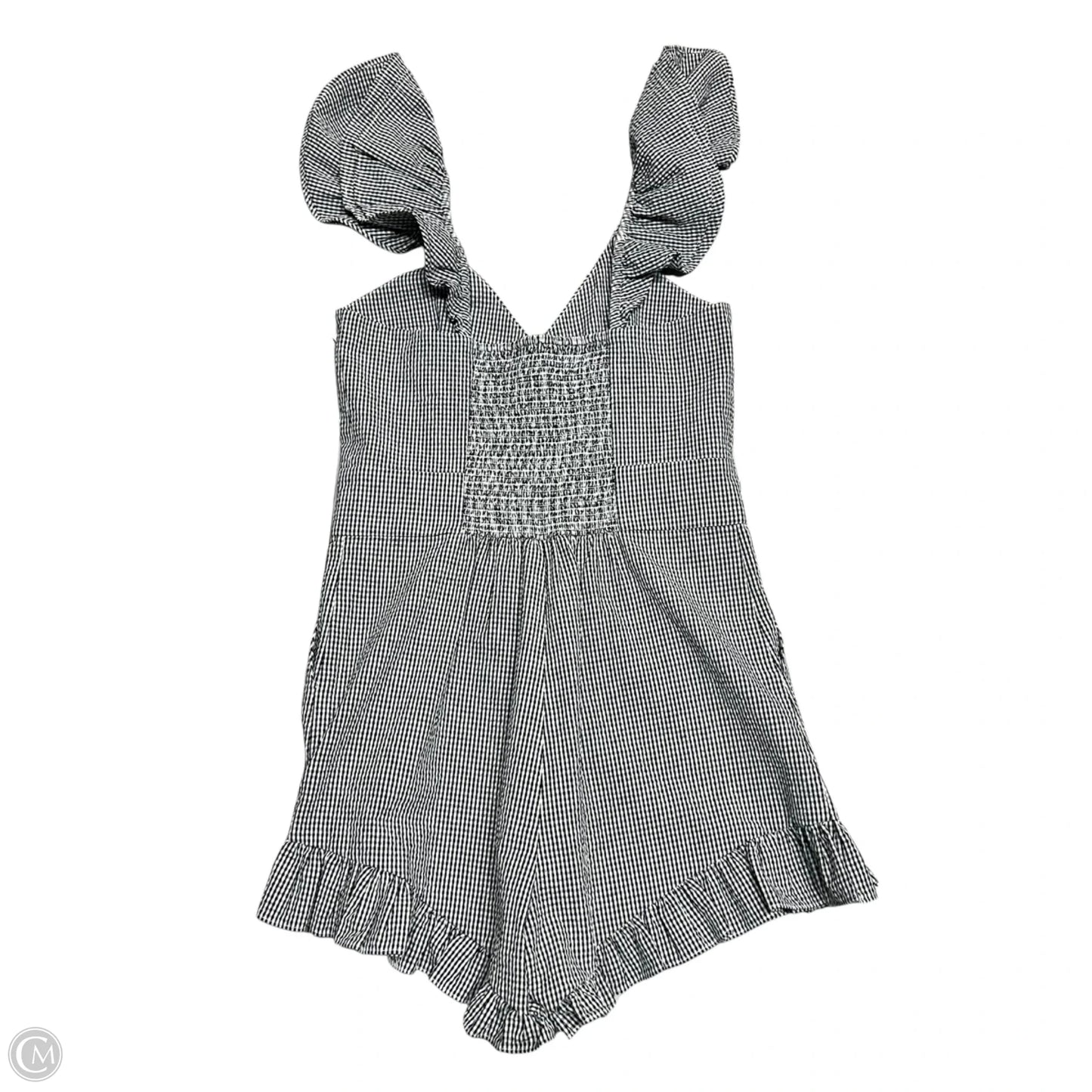Romper By Love Sack Fancy In Black & White, Size: Xs