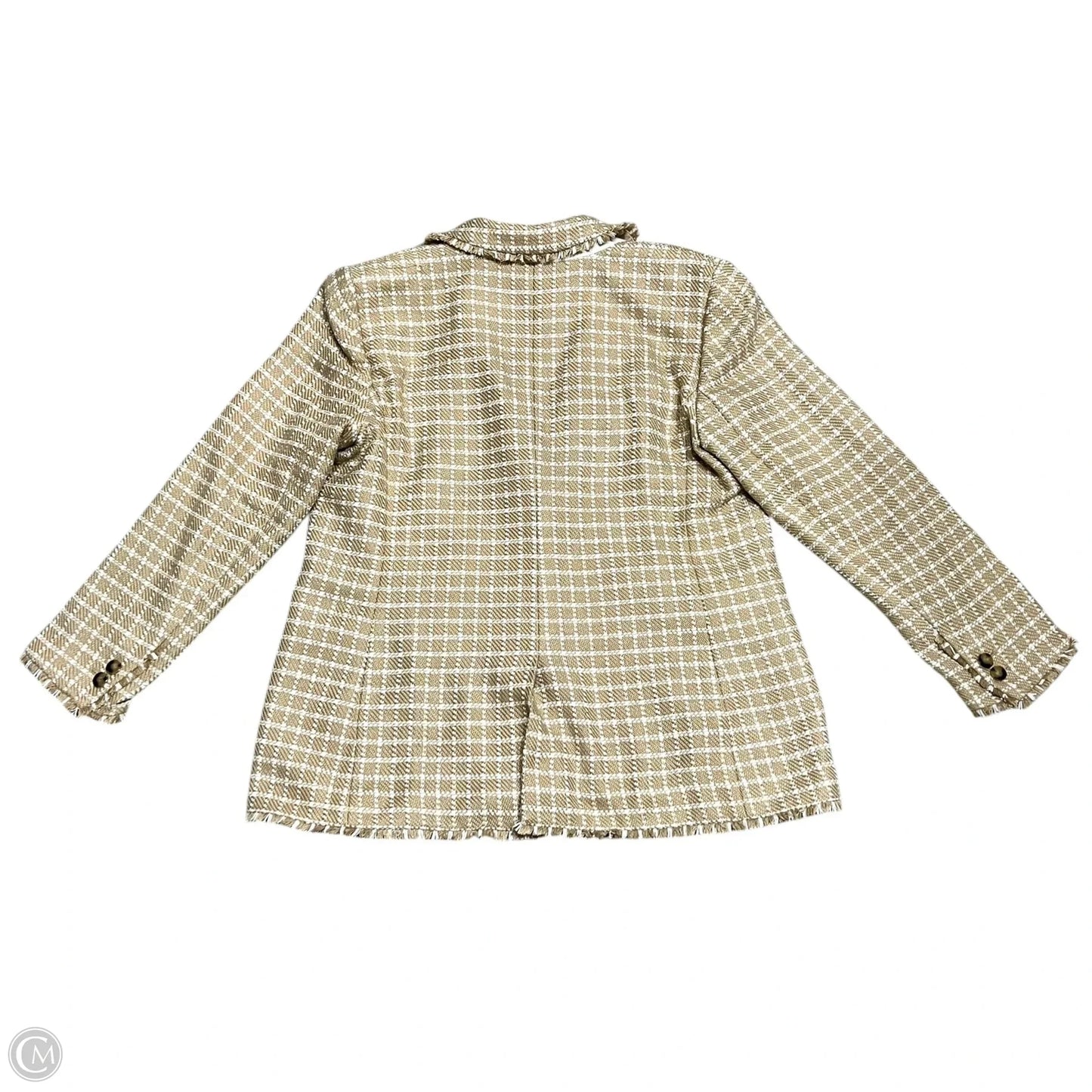 Blazer By Ann Taylor In Tan & White, Size: Xl