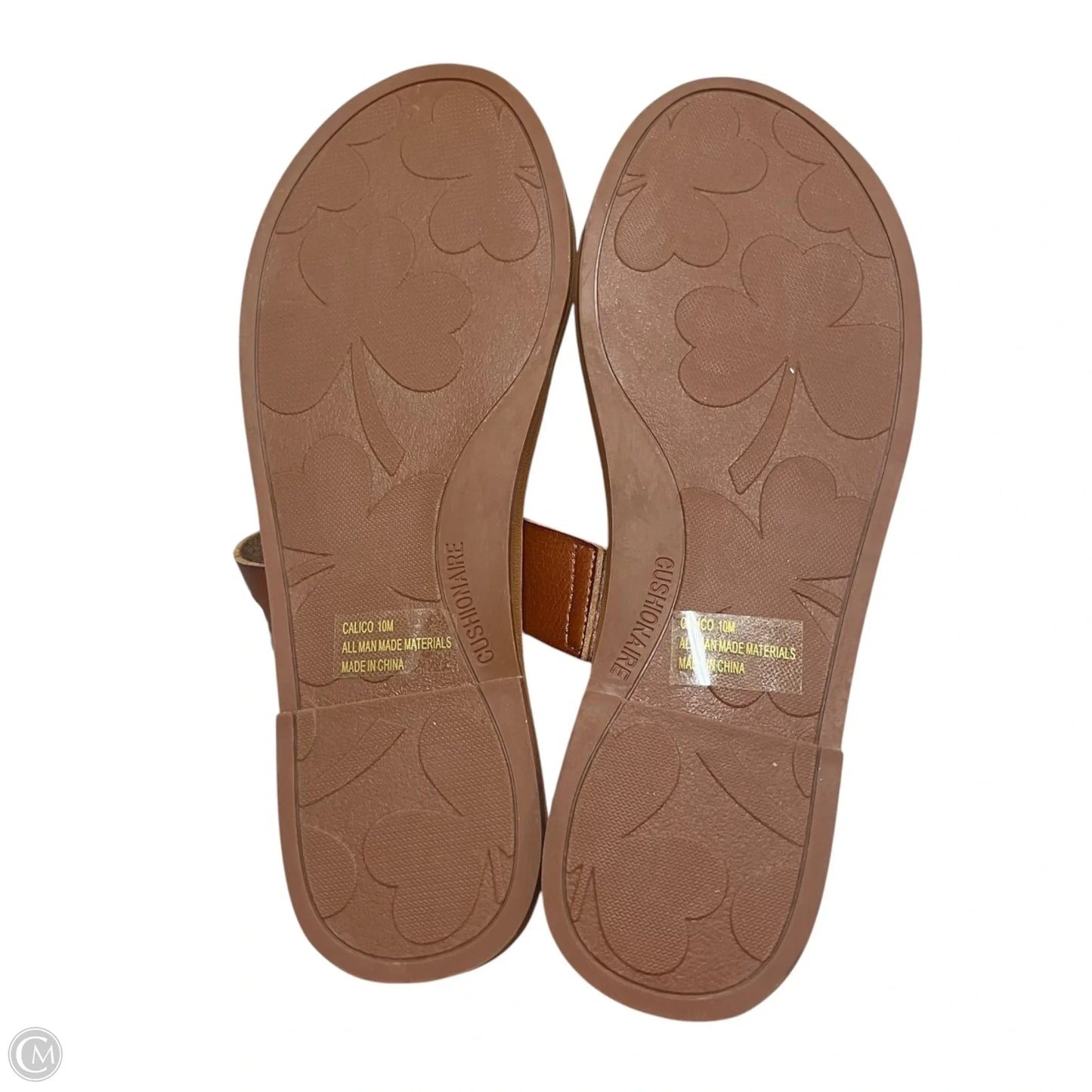 Sandals Flats By Cushionaire In Brown, Size: 10