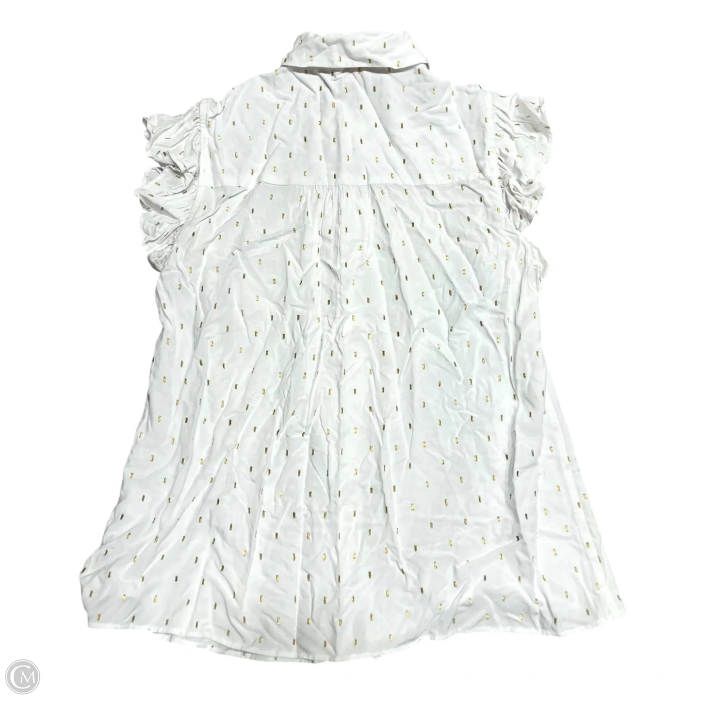 Top Sleeveless Designer By Lilly Pulitzer In Gold & White, Size: Xs