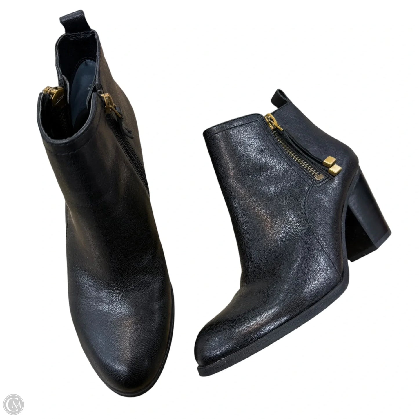 Boots Ankle Heels By Franco Sarto In Black, Size: 9