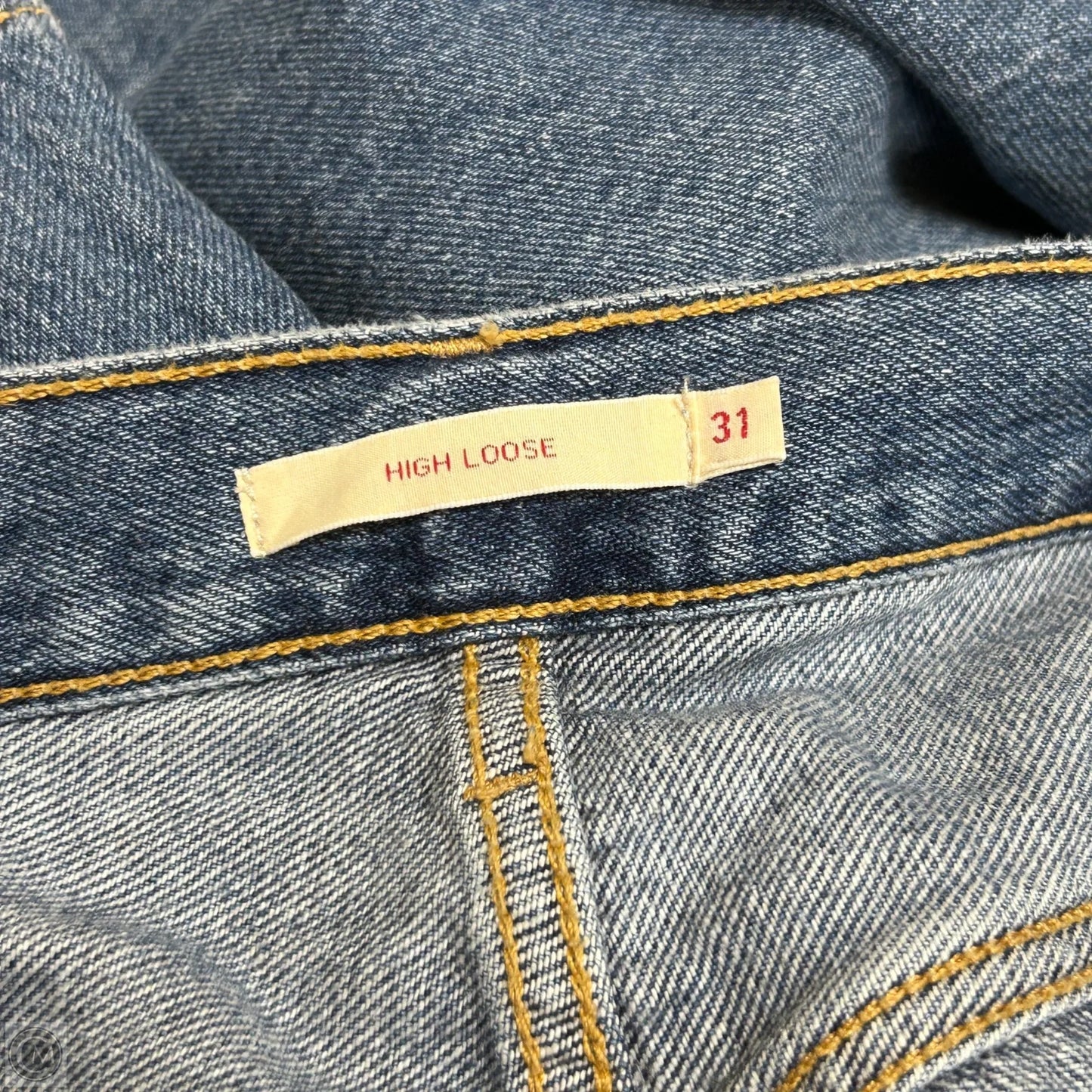 Jeans Wide Leg By Levis In Blue Denim, Size: 12