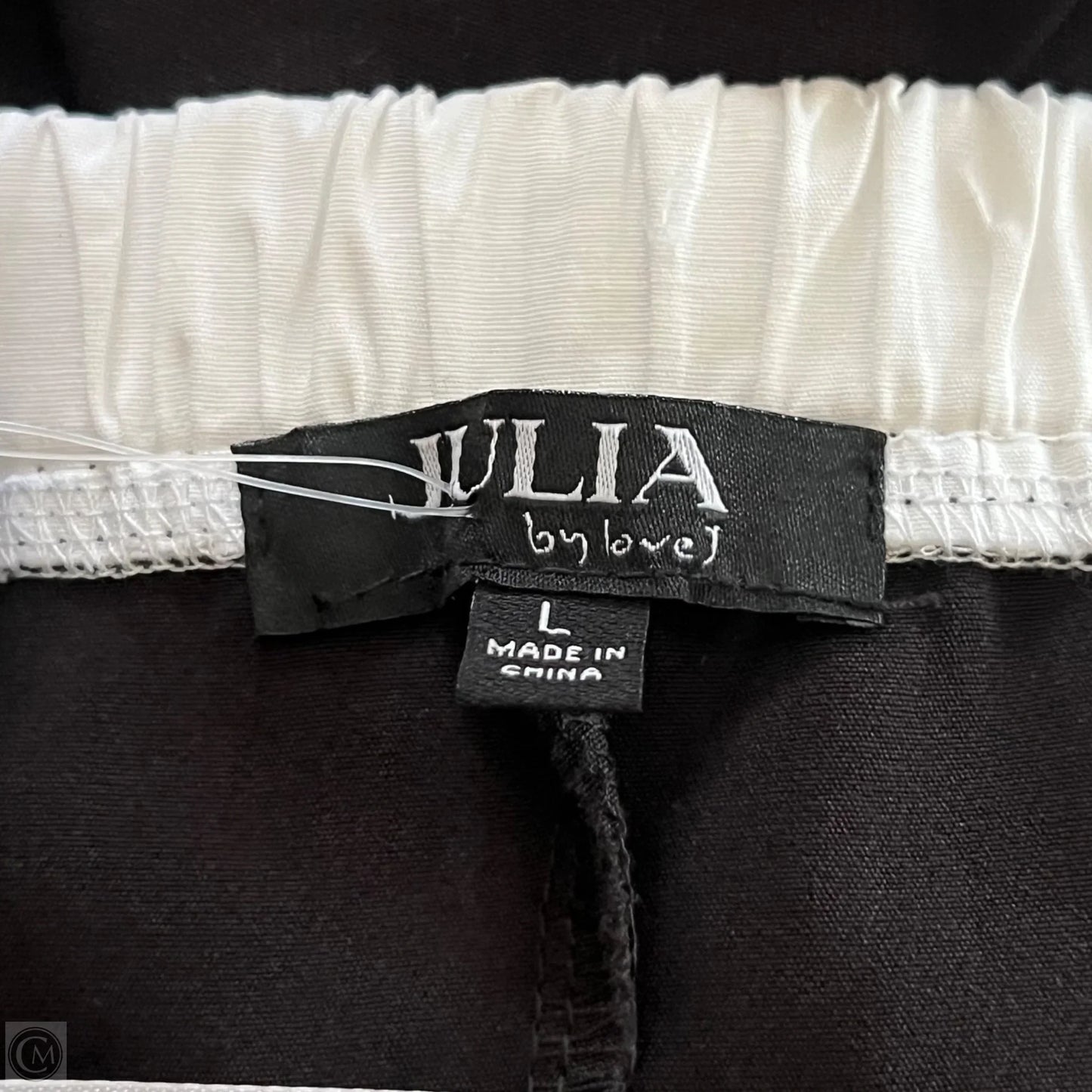 Pants Set 2pc By Julia In Black & White, Size: L