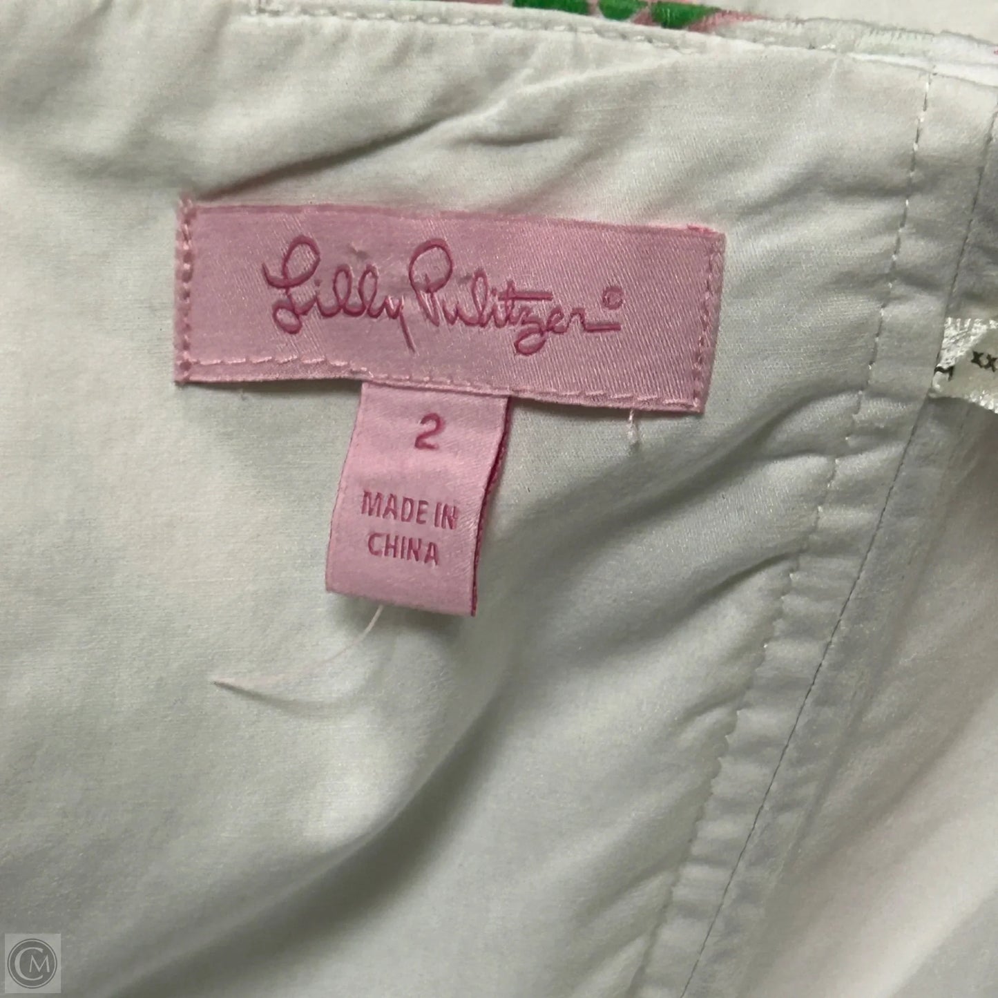 Dress Designer By Lilly Pulitzer In Green & White, Size: Xs