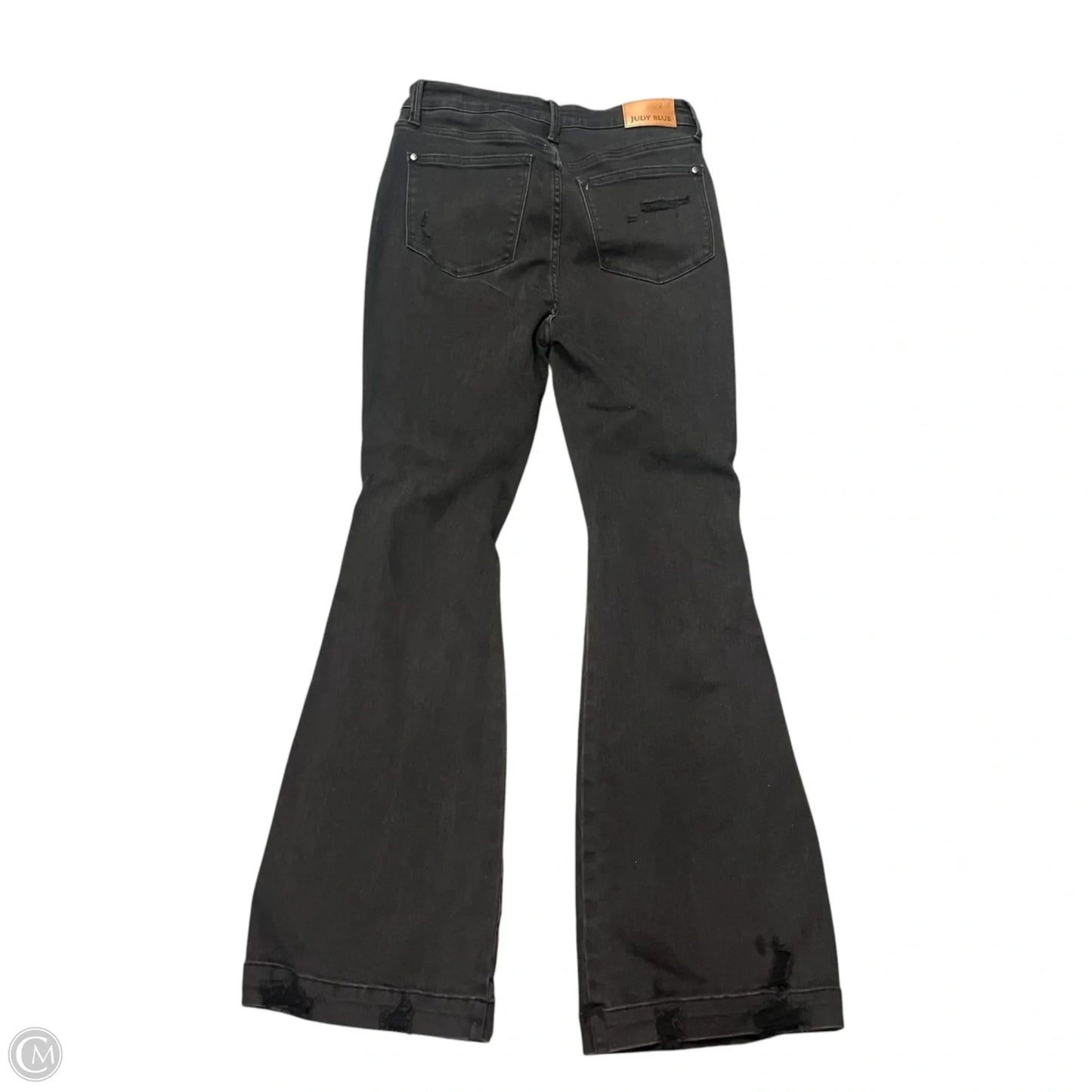 Jeans Flared By Judy Blue In Black Denim, Size: 10