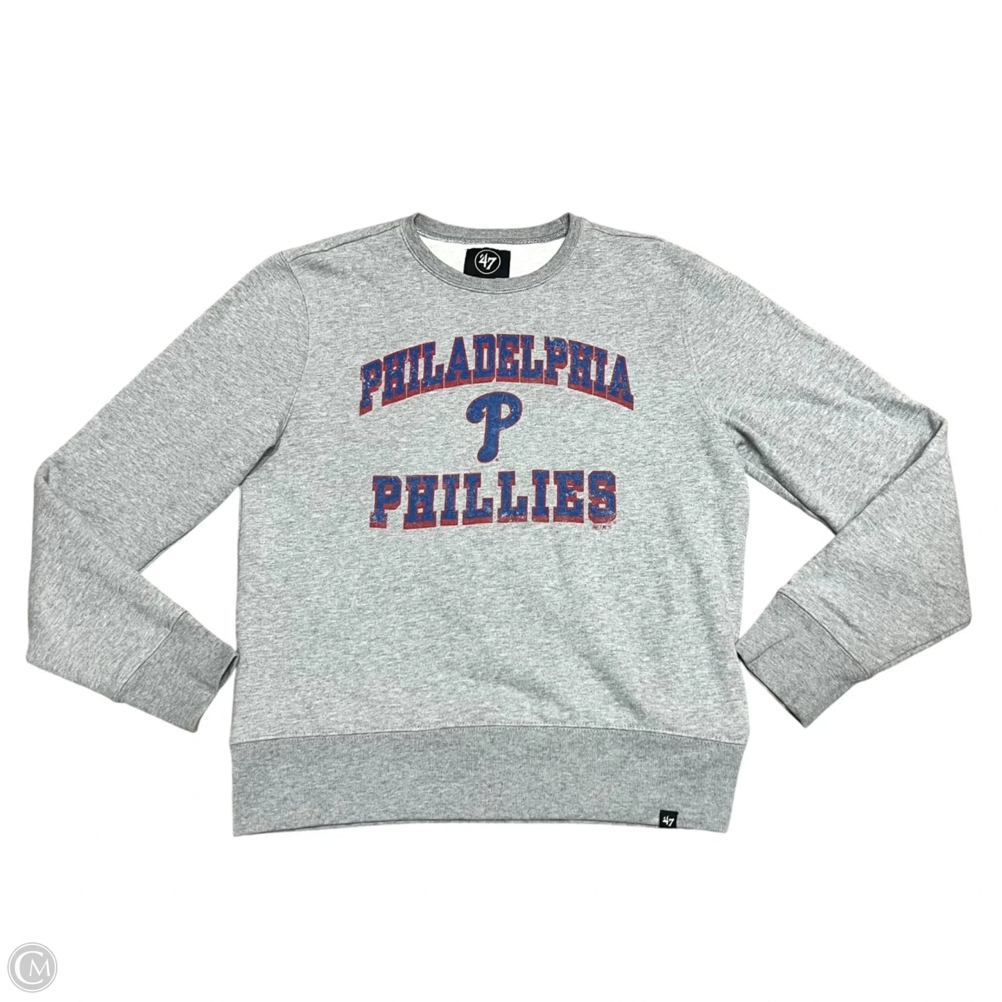 Athletic Sweatshirt Collar By 47 In Grey, Size: M