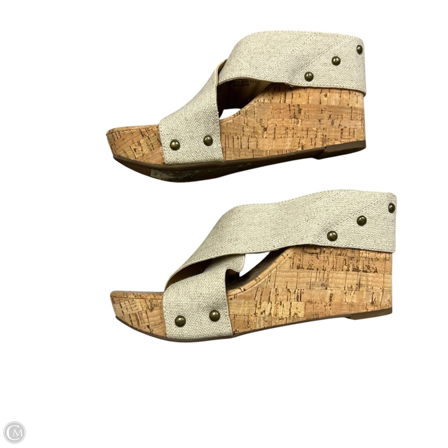 Shoes Heels Wedge By Lucky Brand In Beige, Size: 7.5