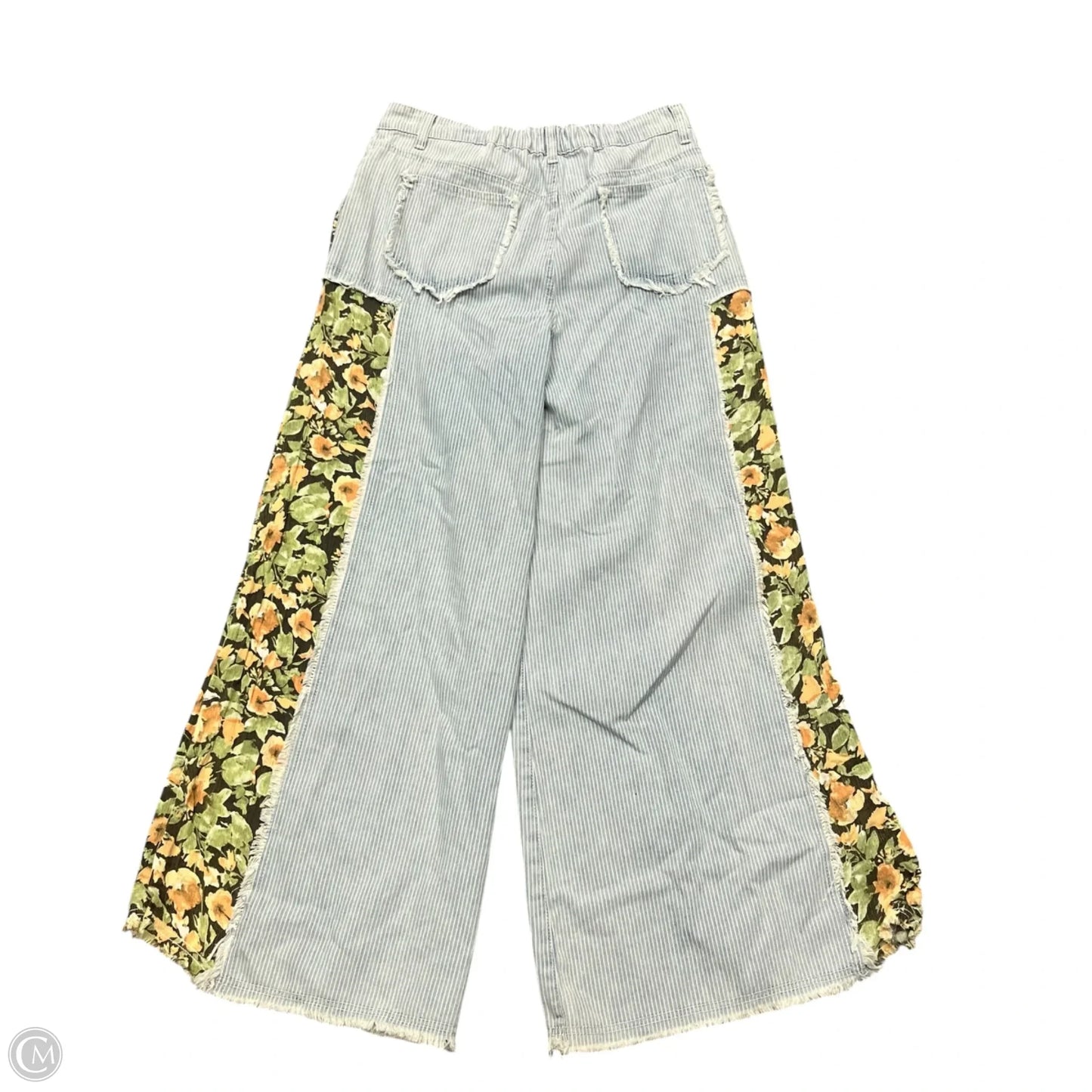 Pants Wide Leg By Pol In Blue Denim, Size: M